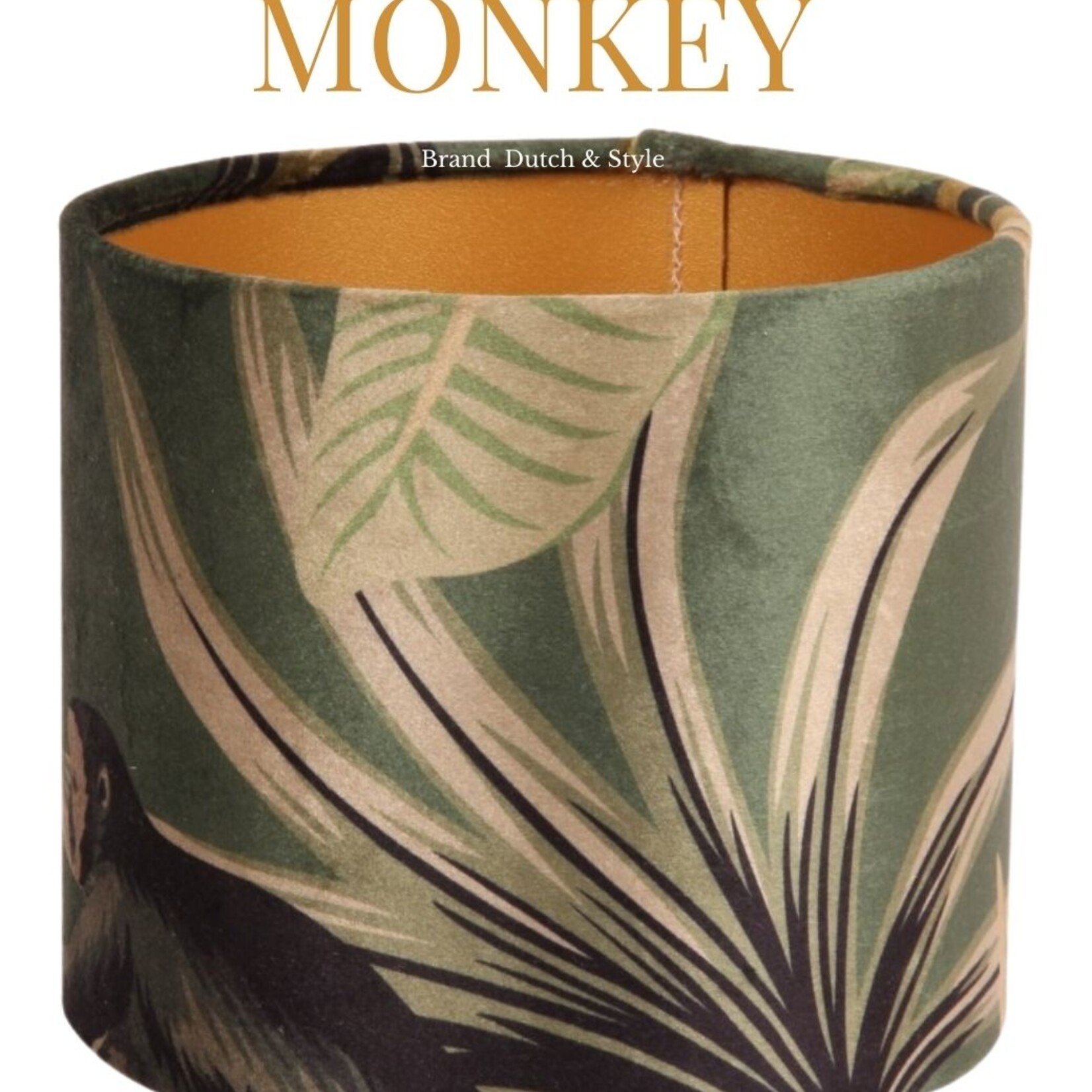 Dutch & Style Lampenkap cylinder  monkey 15 cm