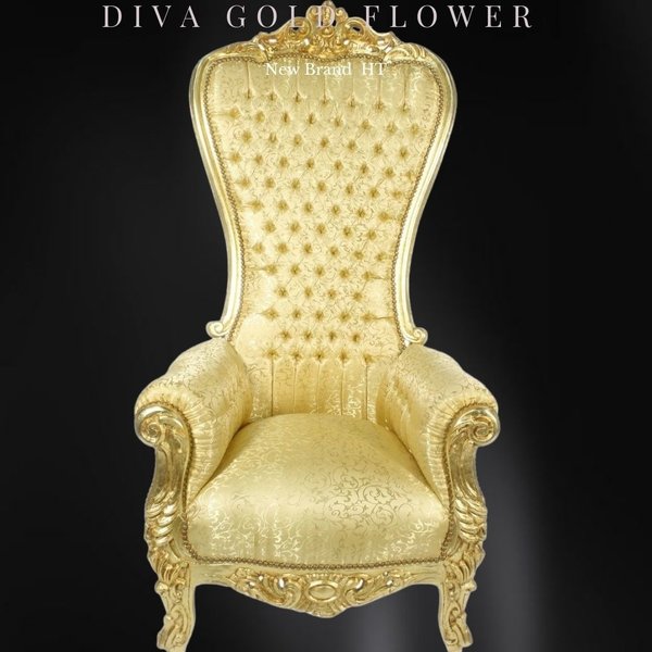 LC Barok  tronen model  Diva goud bloem