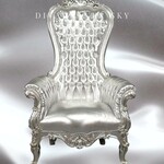 LC Baroque thrones model Diva silver sky