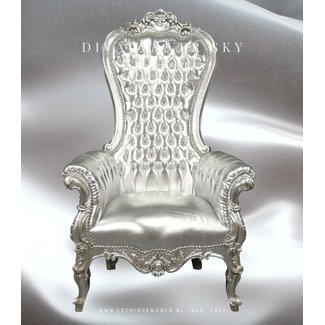 LC Baroque thrones model Diva silver sky