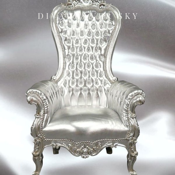 LC Barok  tronen model  Diva zilver sky