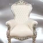 LC Baroque thrones model Diva silver white