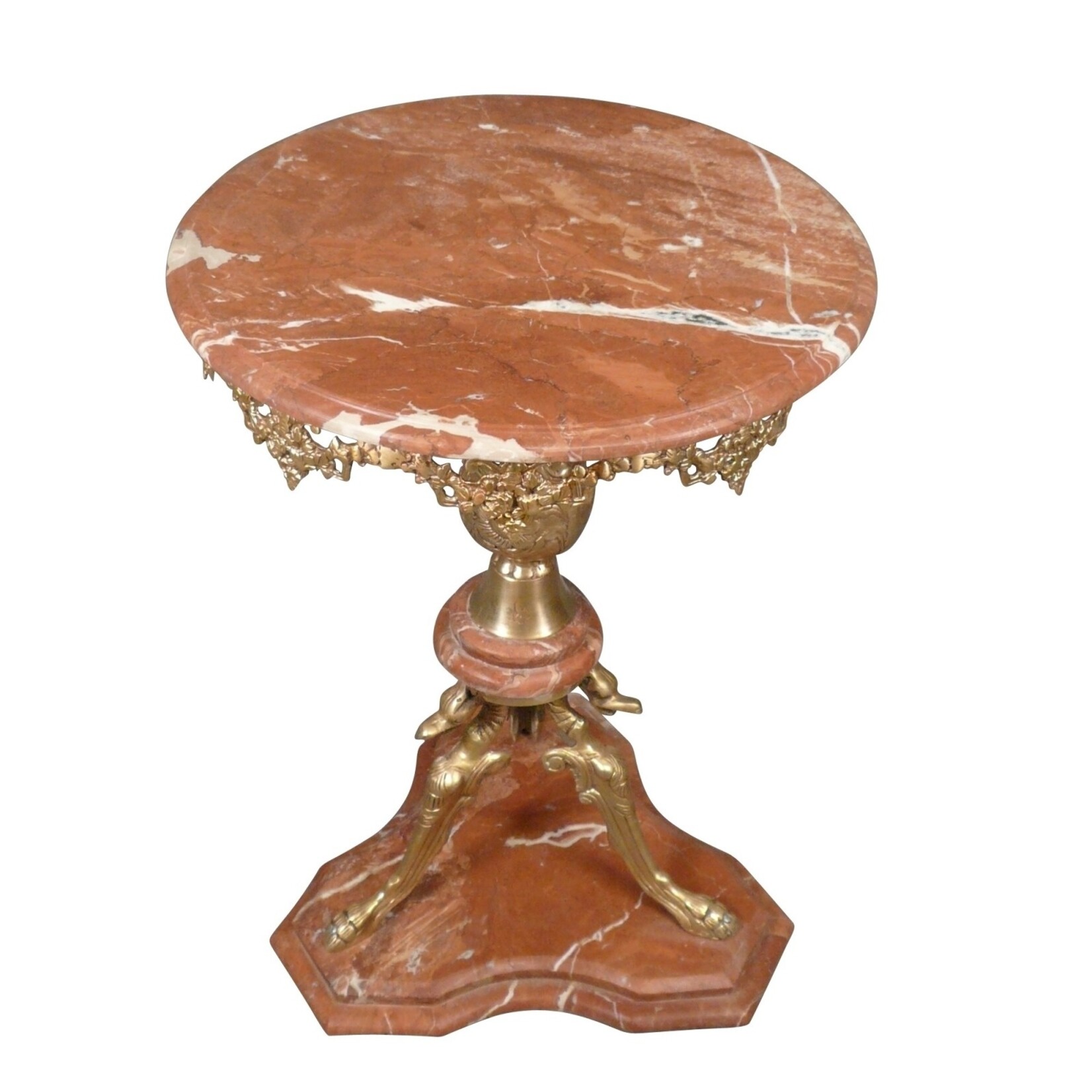 LC Gueridon table marble red