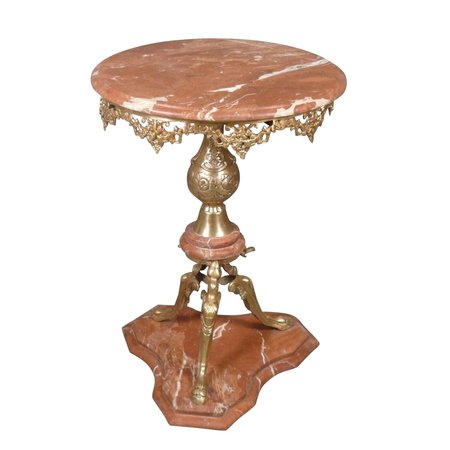 LC Gueridon tafel marmer rood