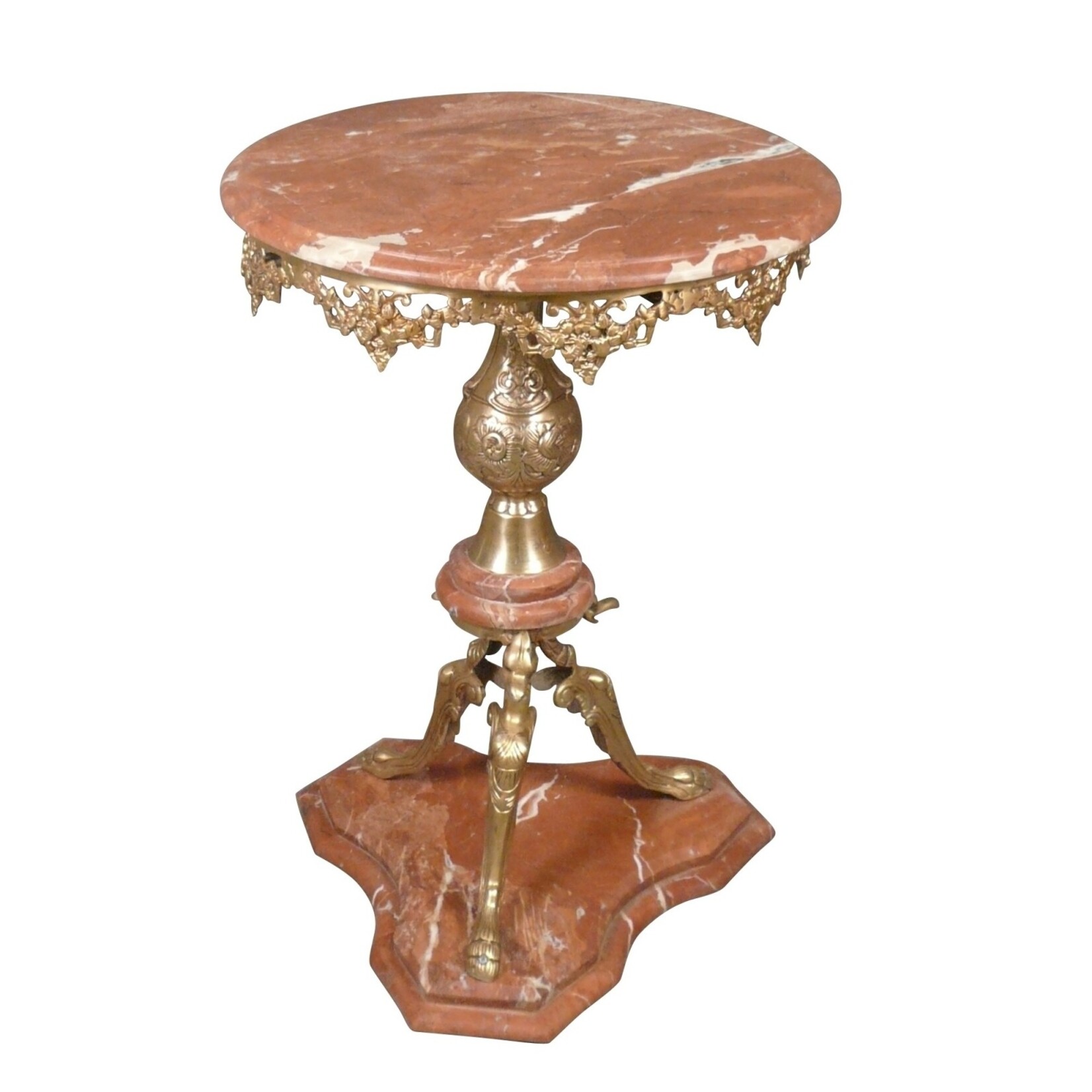LC Gueridon table marble red