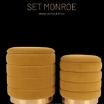 Dutch & Style Set Poefen Monroe  Gold