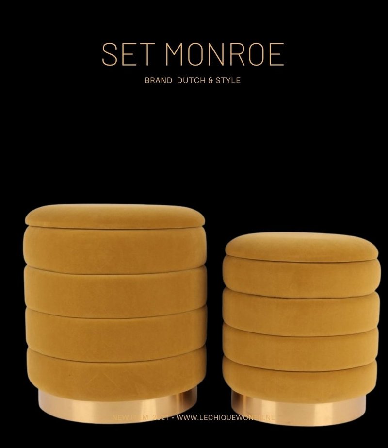 Dutch & Style Ensemble Poufs Monroe Gold