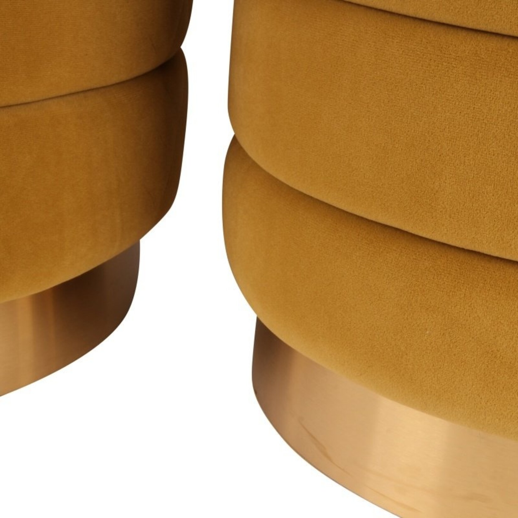 Dutch & Style Ensemble Poufs Monroe Gold