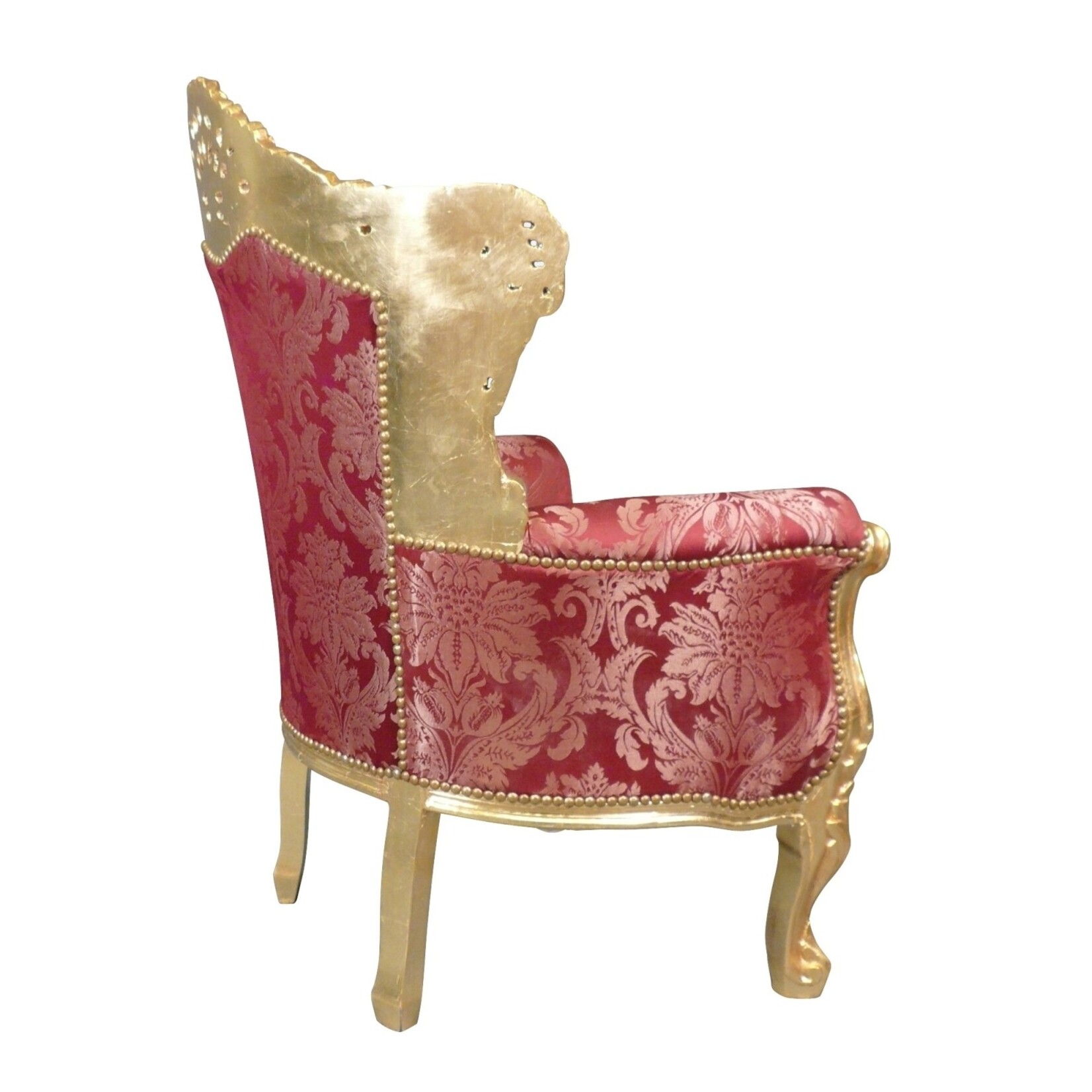 LC Baroque armchair Milano gold red flower