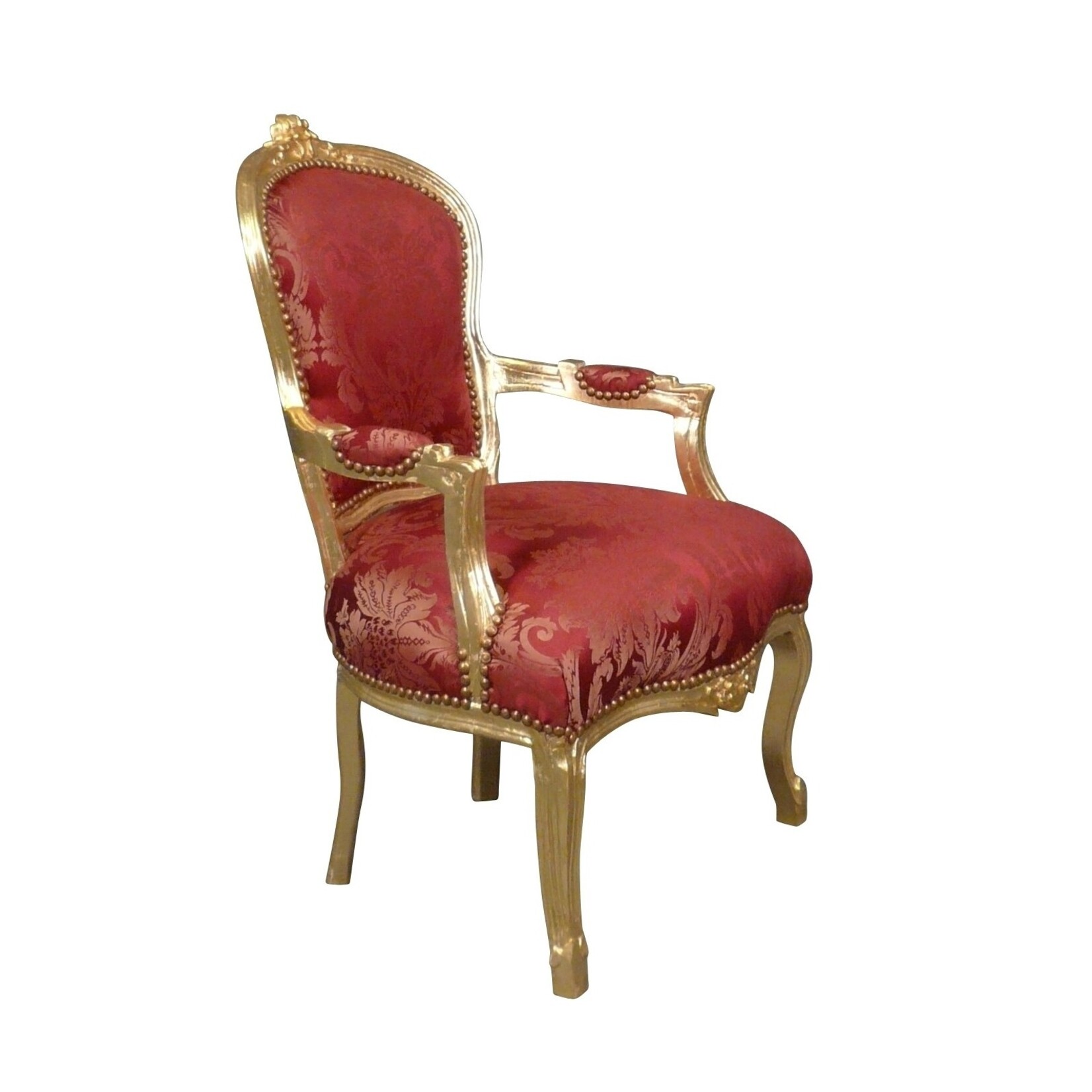 LC Chaise baroque pour femme passion or vin rouge