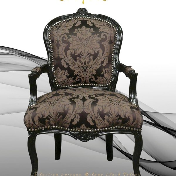 LC Chaise baroque dames noir