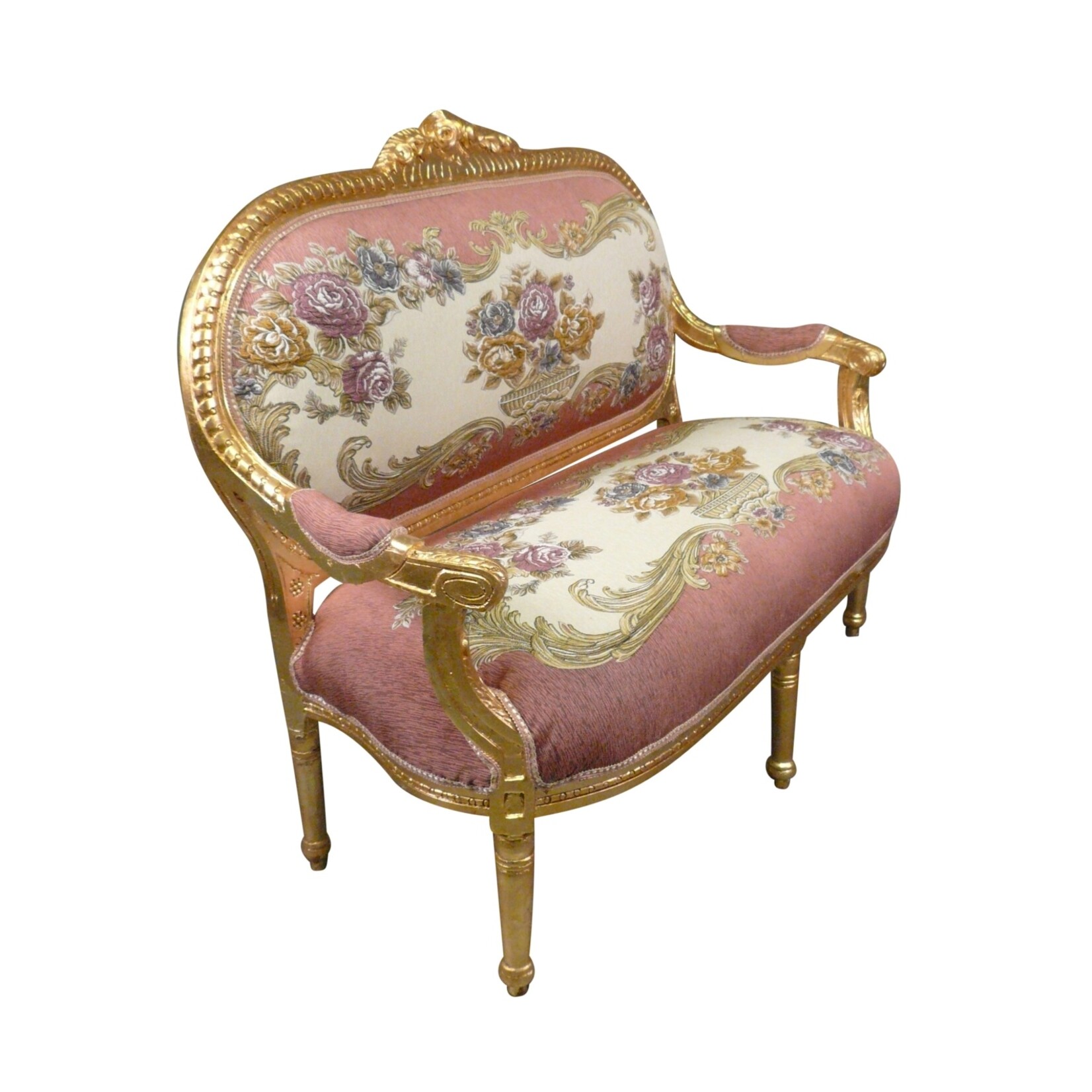 LC Le Antoinette  Sofa  Gold flower