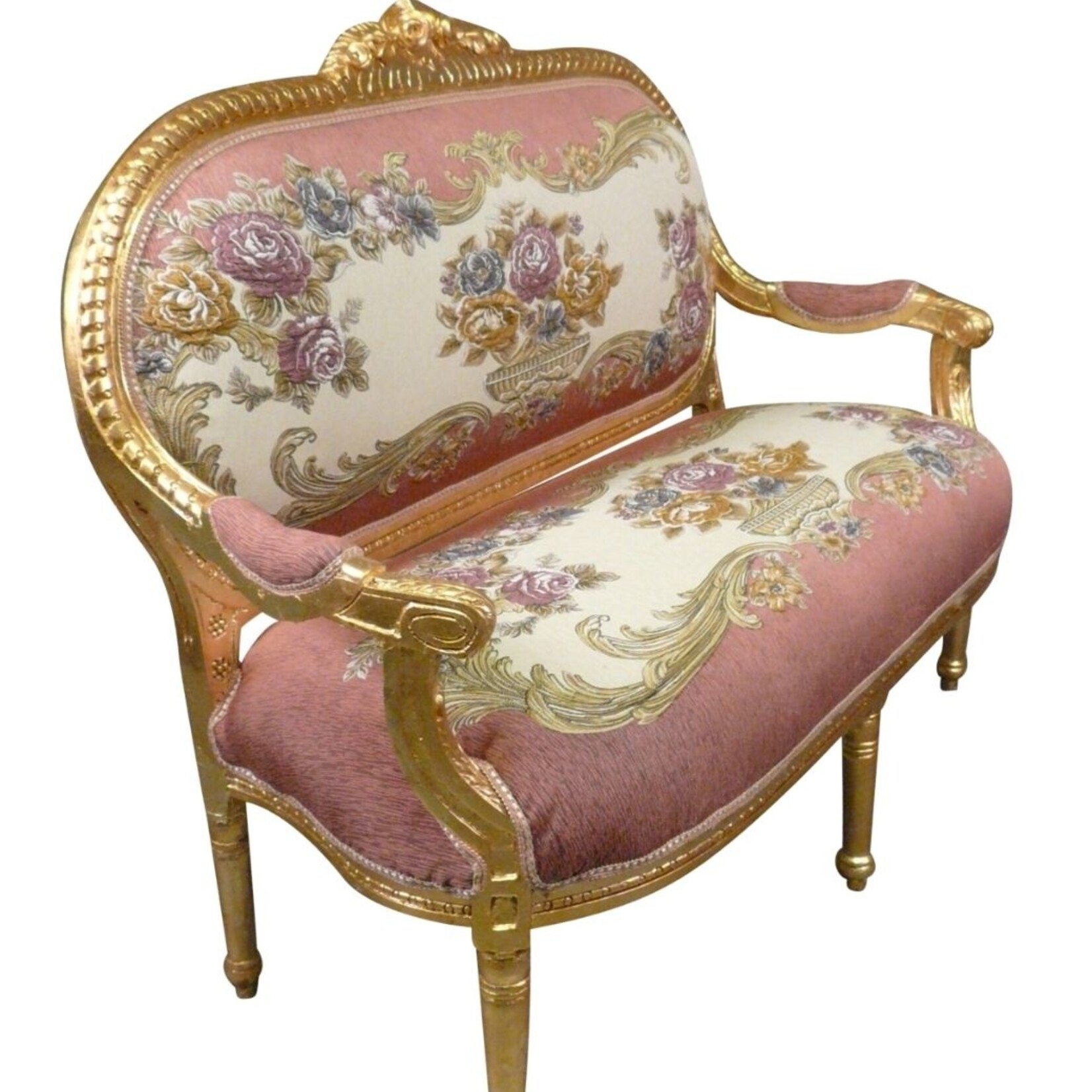 LC Le Antoinette  Sofa  Gold flower