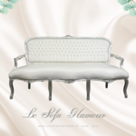 LC Baroque Sofa white glamor white zilver