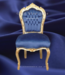 LC Baroque dining room chair Gold blue Jade