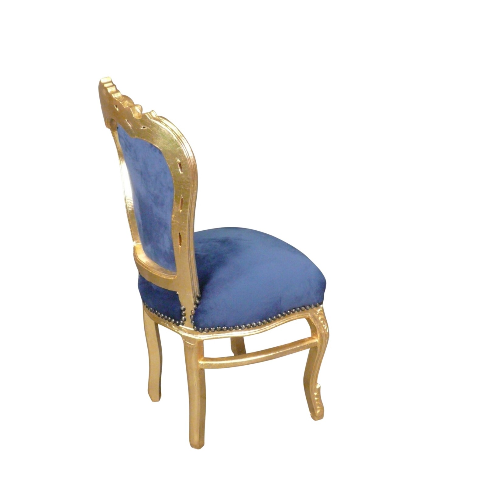 LC Baroque dining room chair Gold blue Jade