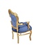 LC Baroque dining room armchair gold blue jade