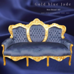 LC Baroque sofa gold blue jade