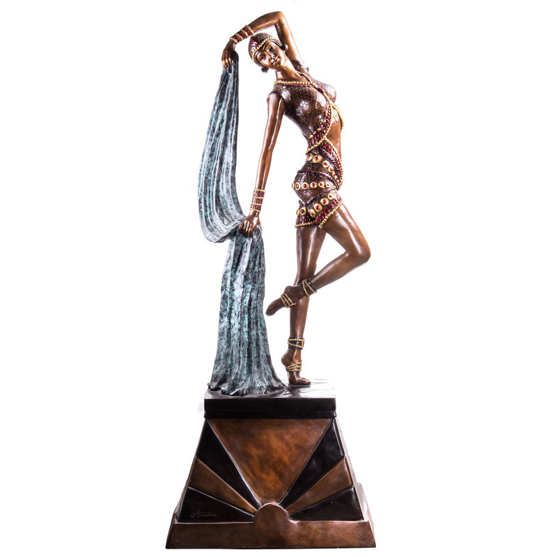 Decotrends  Art Deco bronzen figuur danseres