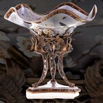 Decotrends  Bronze porcelain bowl with swans