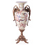 Decotrends  Vase en porcelaine de bronze avec des cygnes