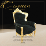 Royal Decoration   Baroque armchair zwart goud