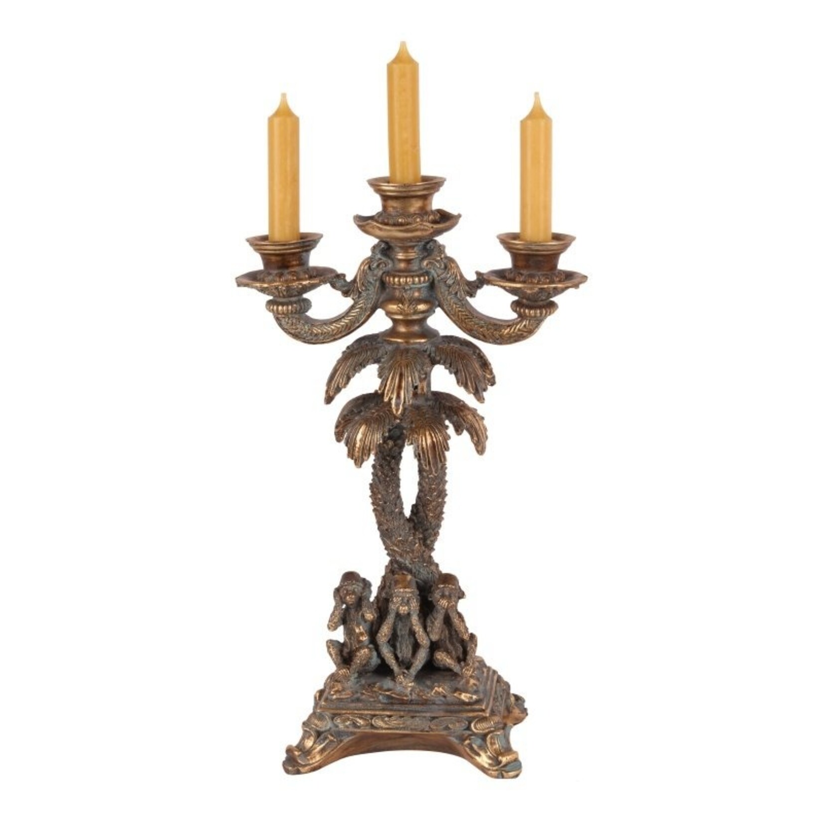 Dutch & Style Candlestick x3 monkey 41 cm