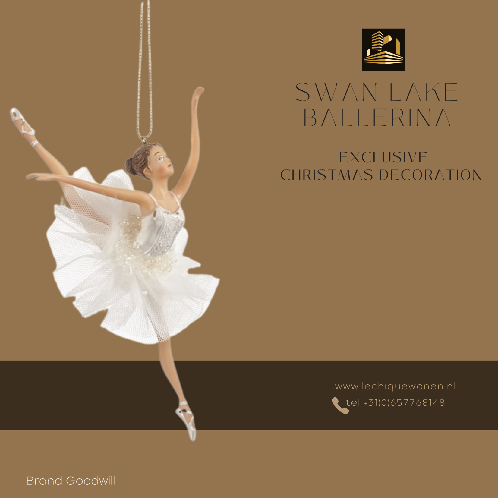 Good Will  12 x Tulle Swan Lake Ballerina Ornament Ass