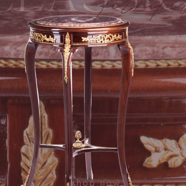 Decotrends  Classic side table with red marble