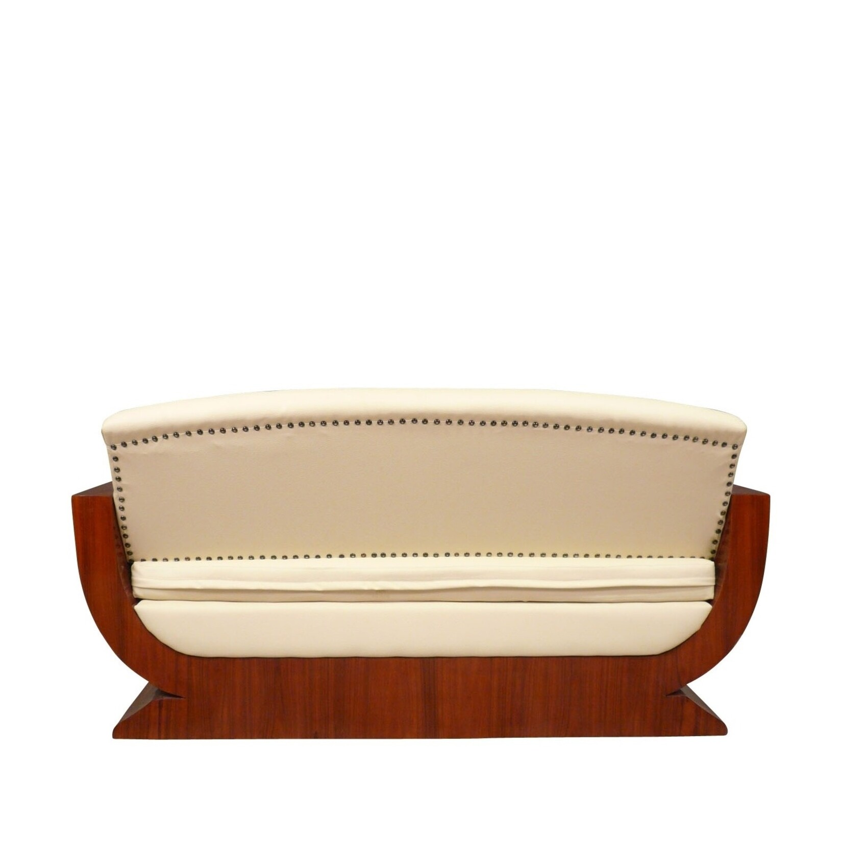 LC 3 seater sofa in art deco style with rosewood marquetry.