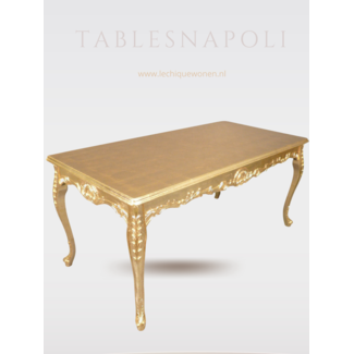 LC Gouden  barok tafel  Lengte : 180 cm