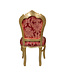 Royal Decoration   Chaise de salle à manger baroque rouge