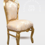 LC Dining room chair gold flower