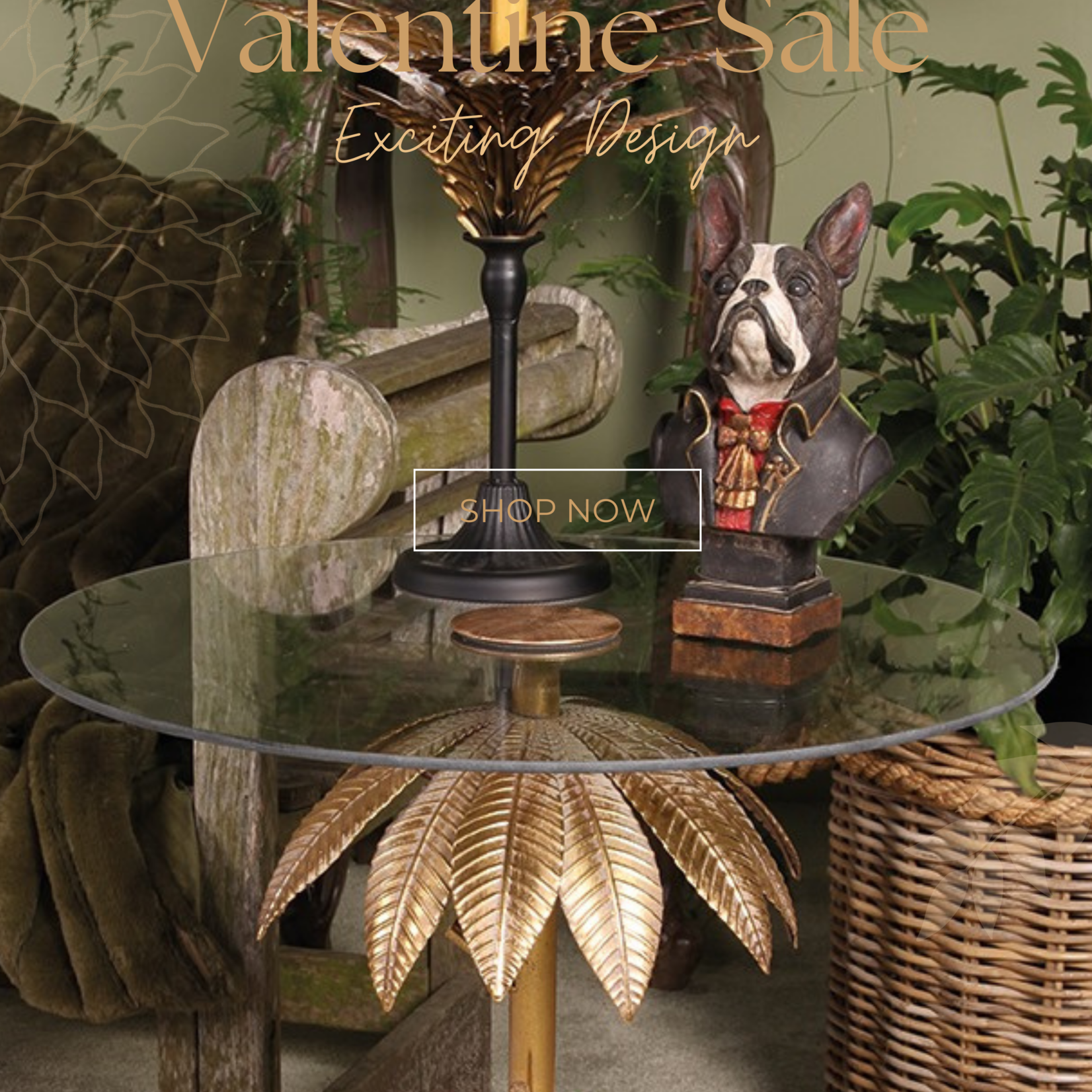 Dutch & Style Table d'appoint Feuilles