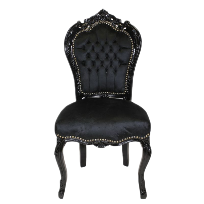 LC Baroque dining room chair black