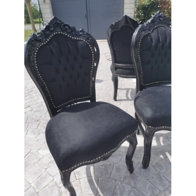 LC Chaise baroque noire