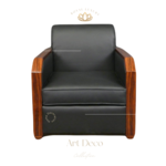 LC Black Art Deco rosewood armchair