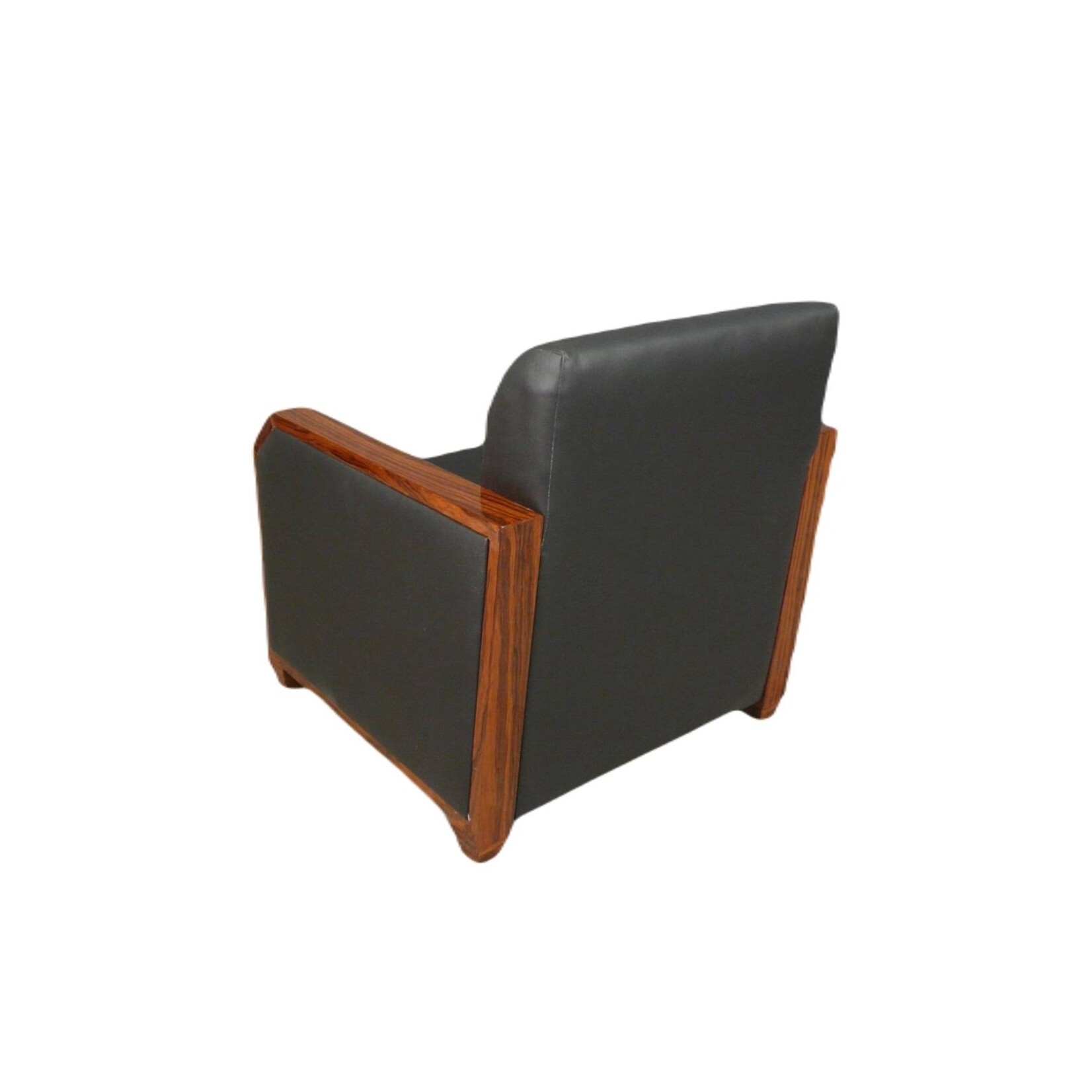 LC Fauteuil Art Déco noir en palissandre