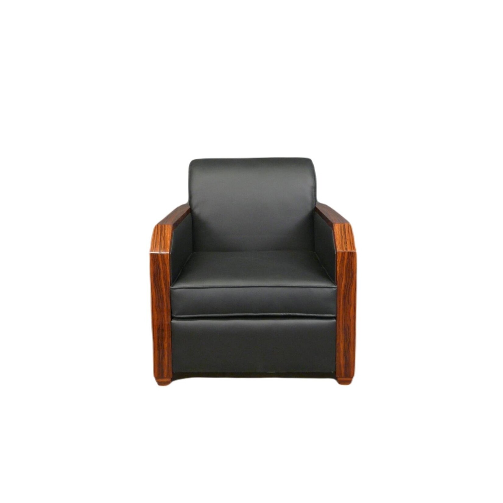 LC Fauteuil Art Déco noir en palissandre