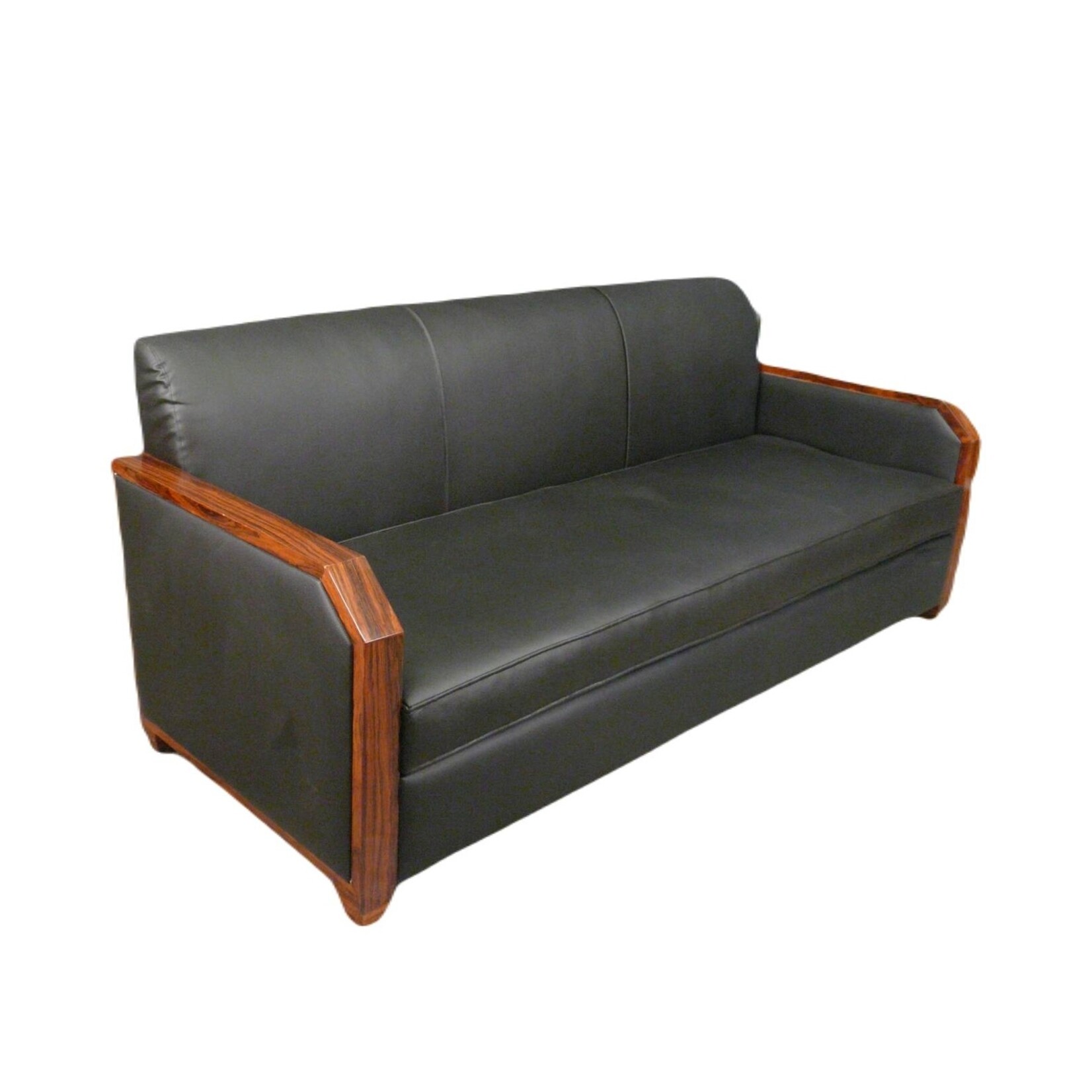 LC  Black art deco rosewood sofa