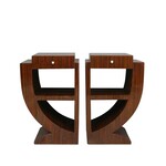 LC Bedside tables art deco dark rosewood