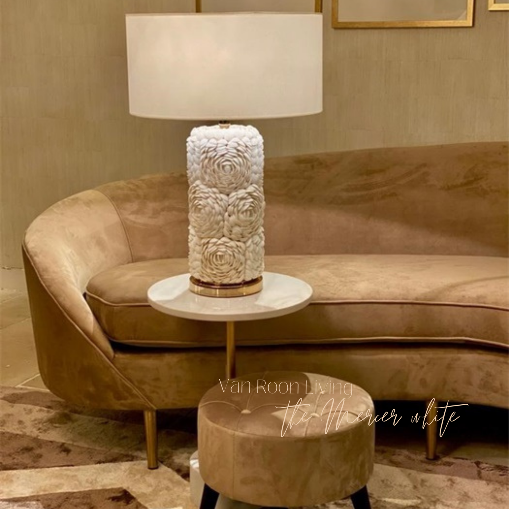 Van Roon Living  lamp base the Mercer white