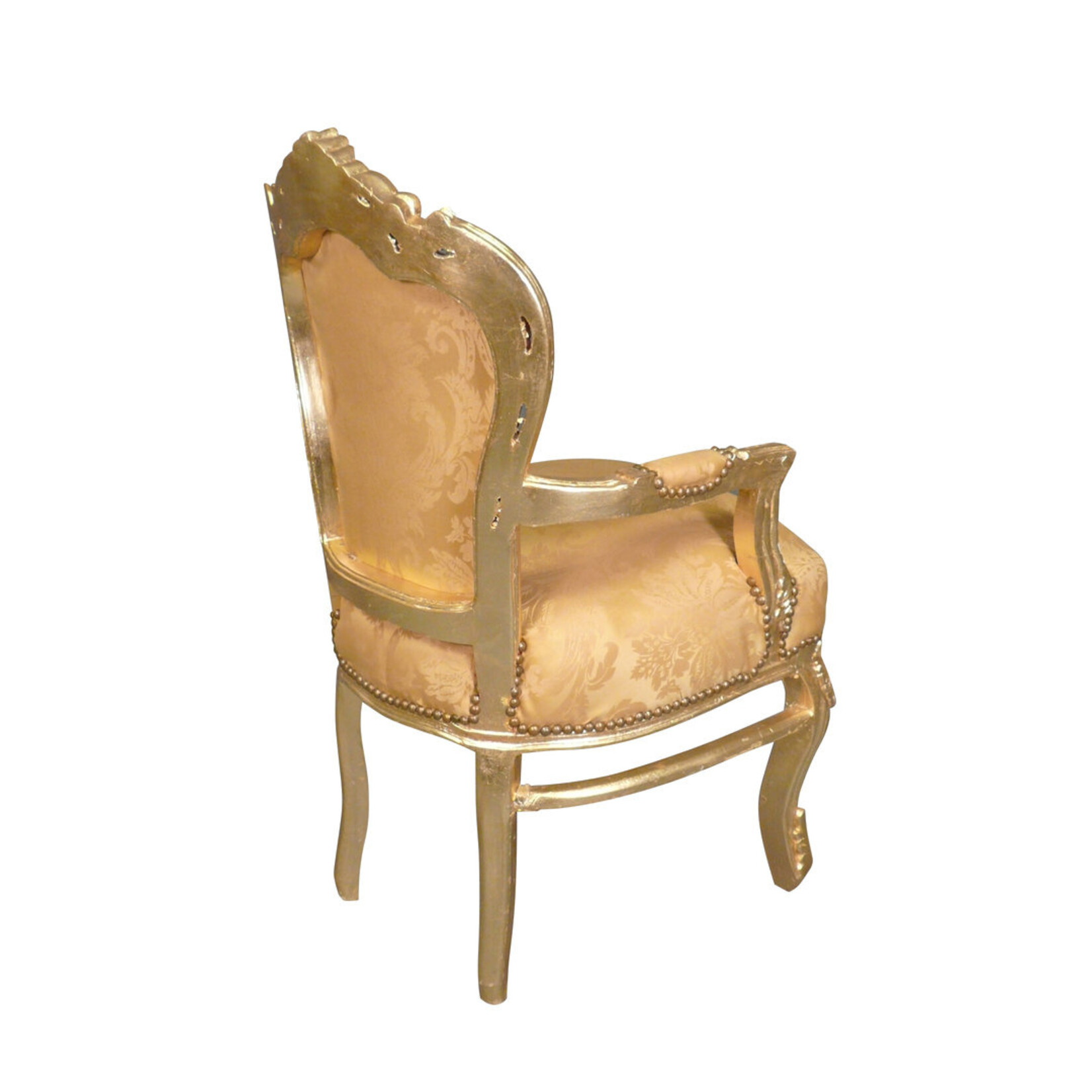 Royal Decoration   Baroque armchair Milano gold flower -