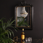 Dutch & Style Miroir mural en bois noir h. 102cm