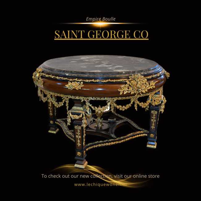 Saint George Co Table en bronze doré