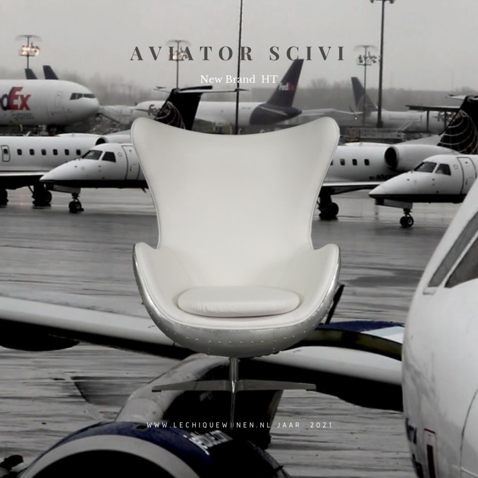 LC Design fauteuil Aviator  Scivi White