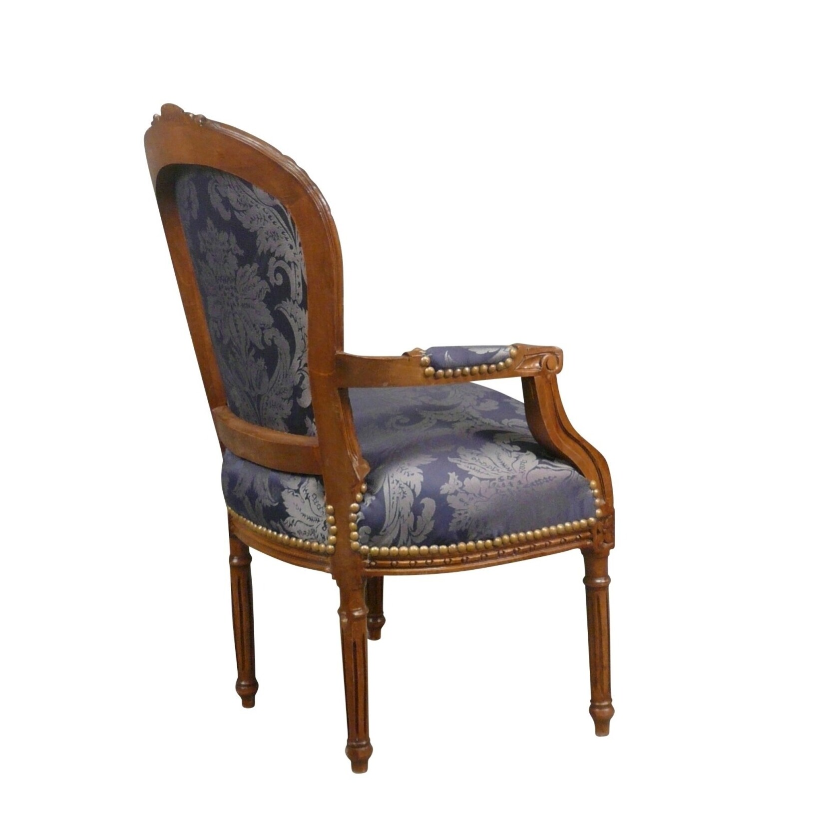 LC Chaise baroque femme acajou vin rouge