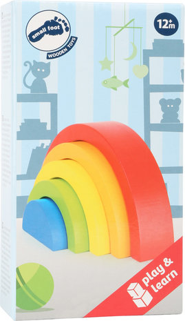 Small Foot Houten bouwblokken regenboog Small Foot Houten bouwblokken regenboog