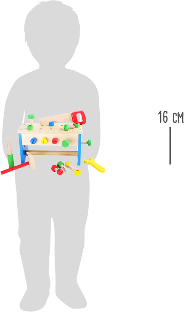 Small Foot Gereedschapskist en werkbank, 2 in 1 Small Foot Gereedschapskist en werkbank, 2 in 1