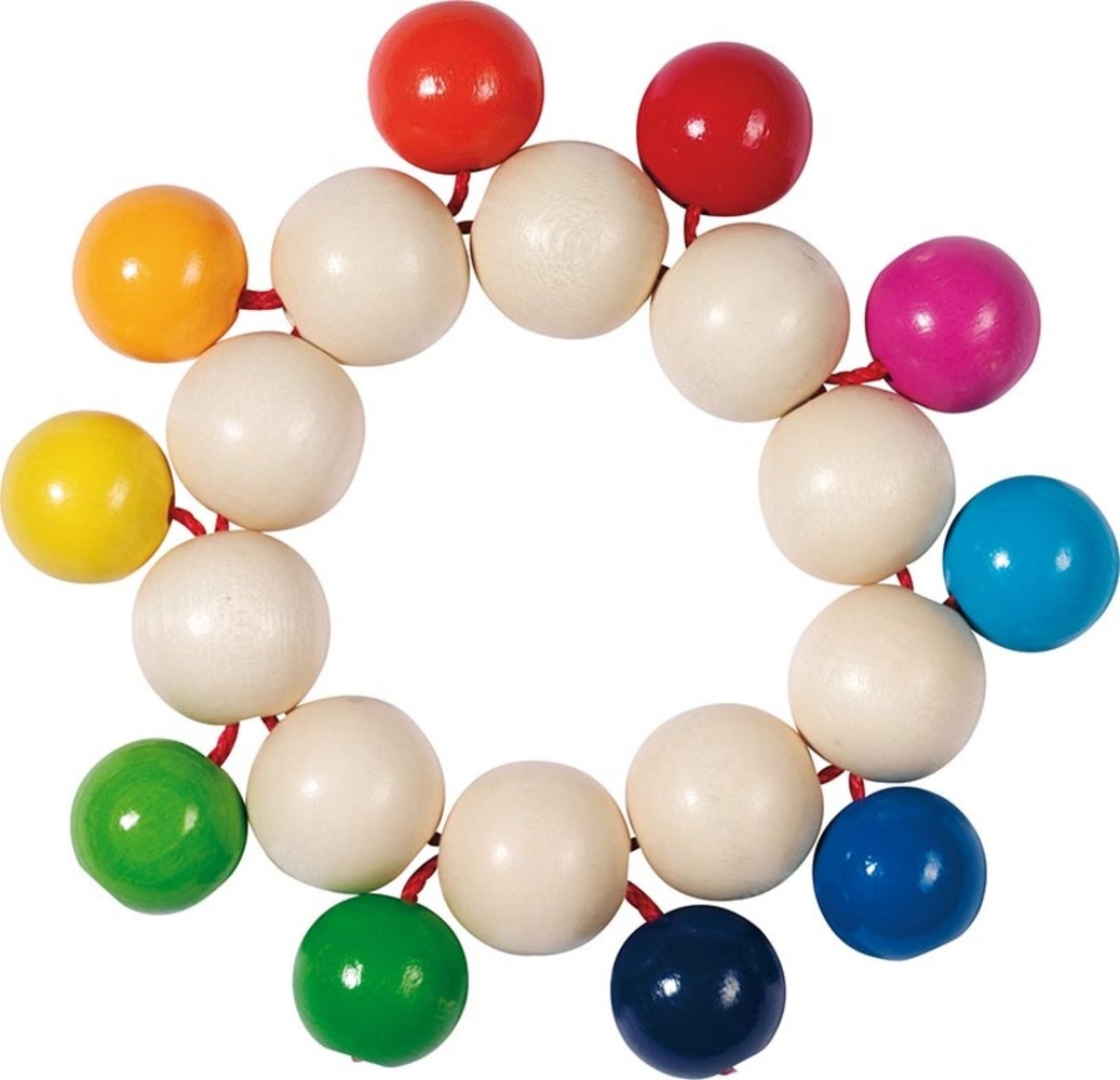 Goki Grijpspeeltje elastiek regenboog Goki Grijpspeeltje elastiek regenboog